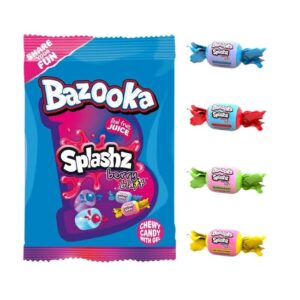 Bazooka UK Splashz Berry Blast Jelly Filled Chewy Candy 120g 12ct